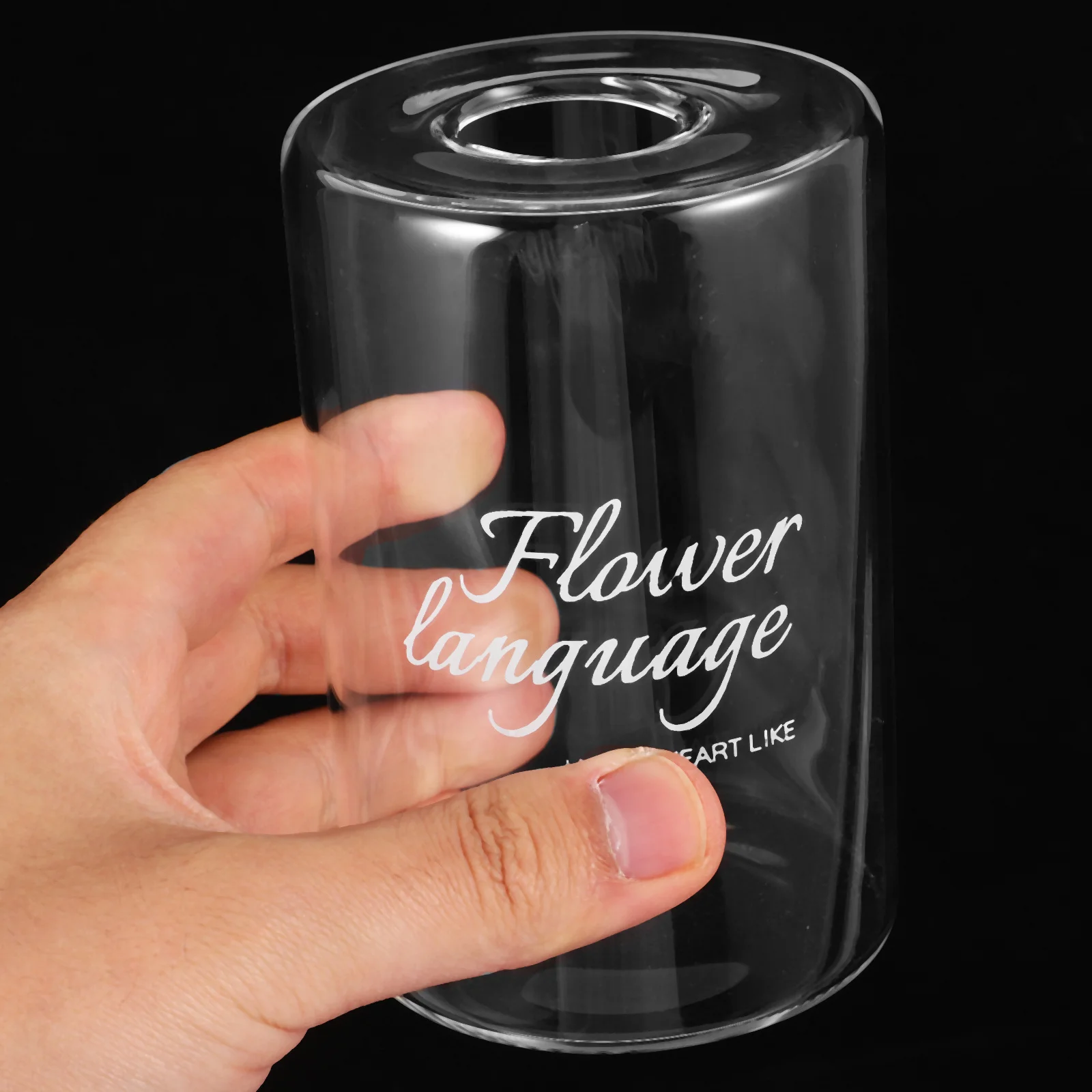 

Vase Glass Flower Vases Bouquet Decorative Clear for Flowers Creative Bud Round Floral