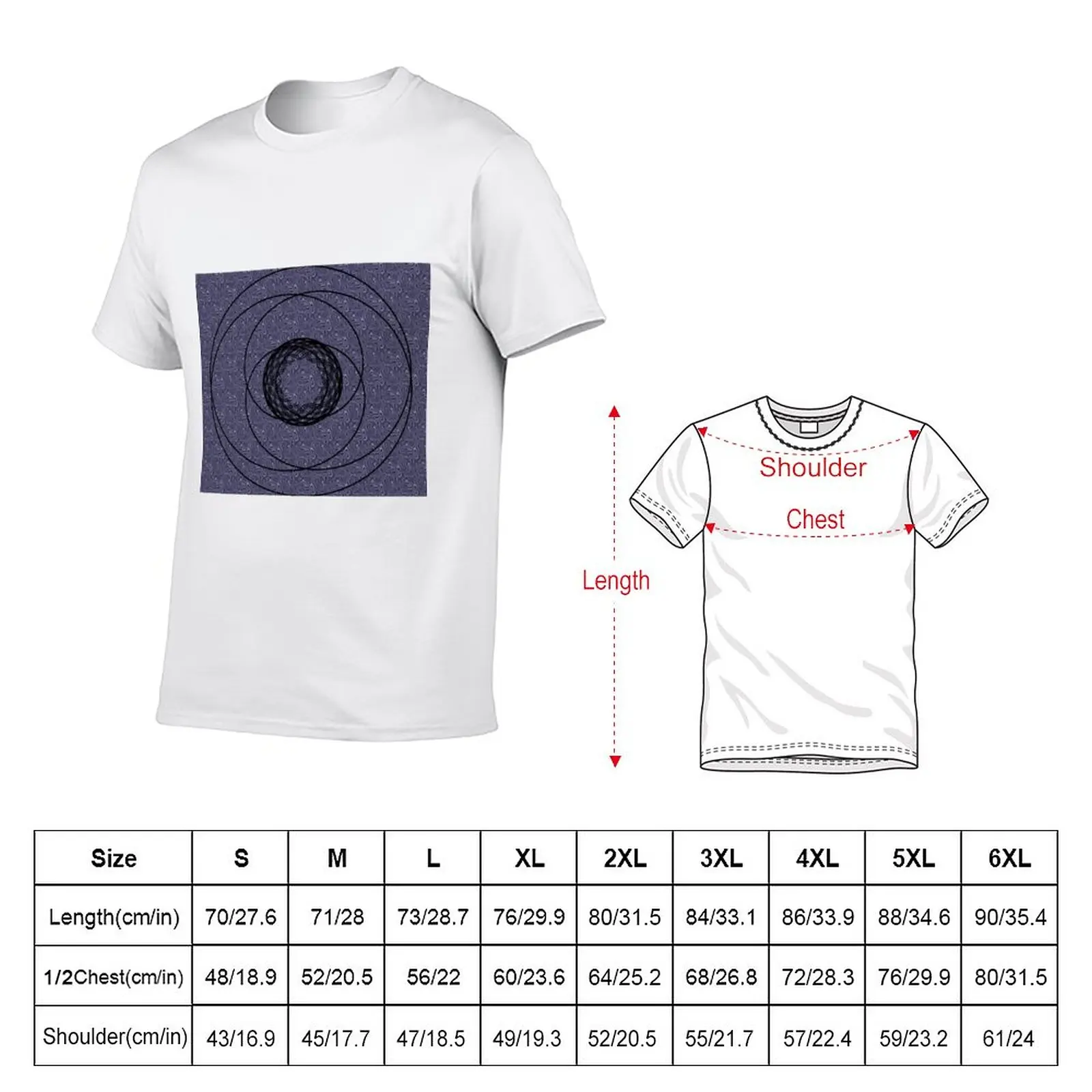 New Abstract Blue Pattern Natural Flow Updated Vintage T-Shirt graphics t shirt Aesthetic clothing oversized t shirt men