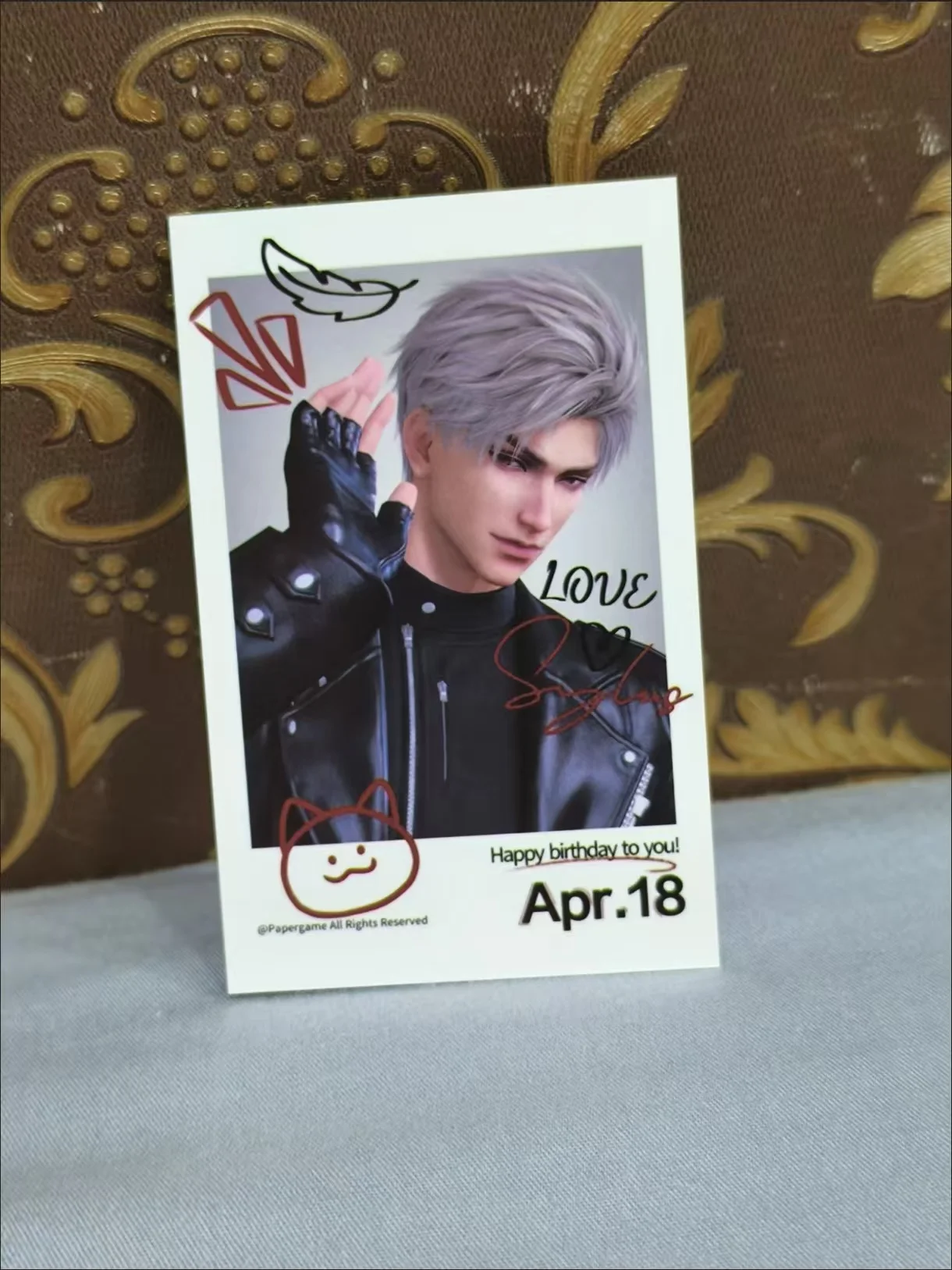 4Pcs/Pack 2025 Game Love and Deepspace Merch Fans Collection Character Cards Sylus Qin Che Valentine's Day Gift