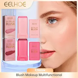 EELHOE Multi-function Blush Stick Cream Cheek Tint Natural Face Makeup Nude Blusher Rare Beauty Long Lasting Blush Stick Contour