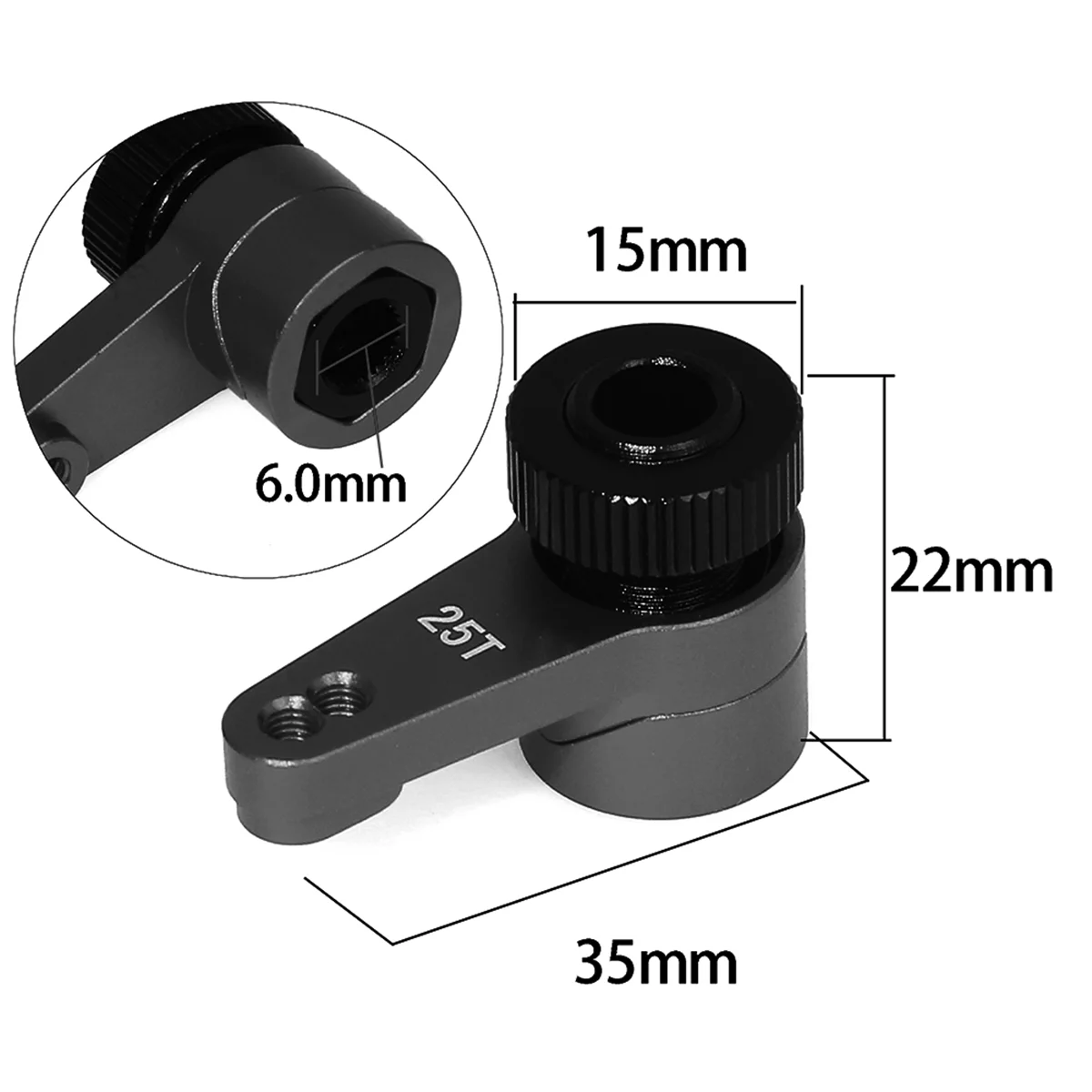 Aluminiumlegierung Federentladung 25T Servoarm für Axial 1/10 RBX10 Capra RC