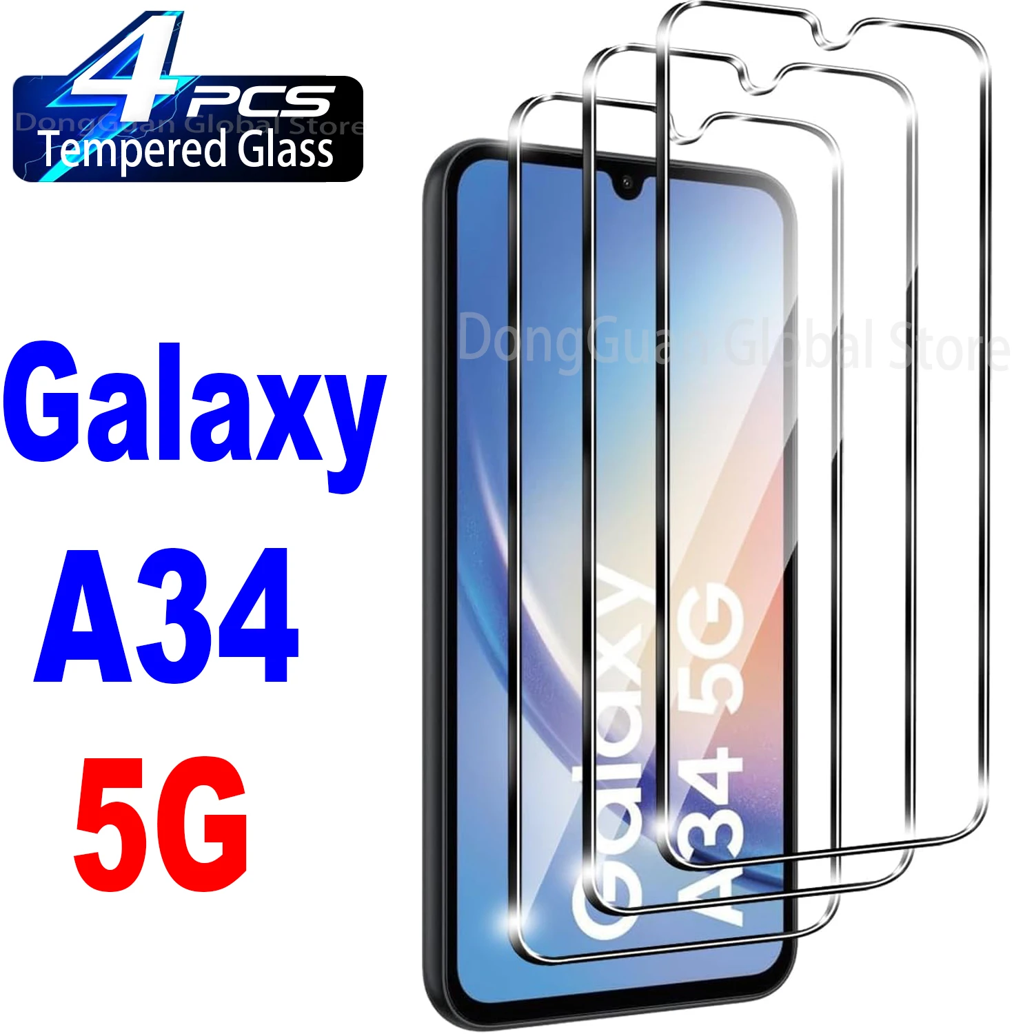 For Samsung Galaxy A34 5G Tempered Glass Screen Protector Glass Film