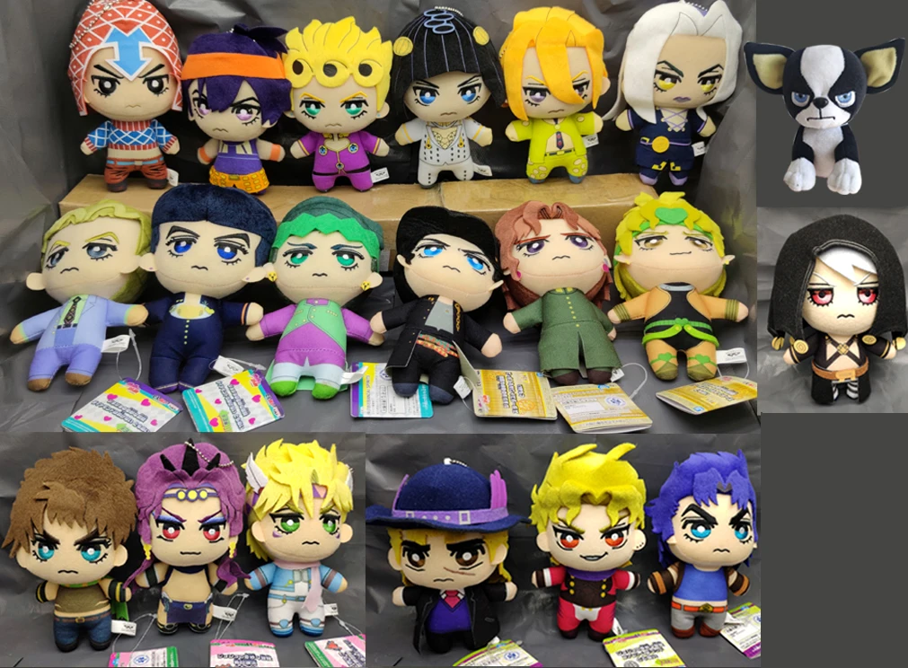 NEW Jojoss Bizarre Adventure Giorno Narancia Mista Buccellati Abbacchio Fugo Yoshikage Kira Rohan Kishibe Josuke plush toy doll