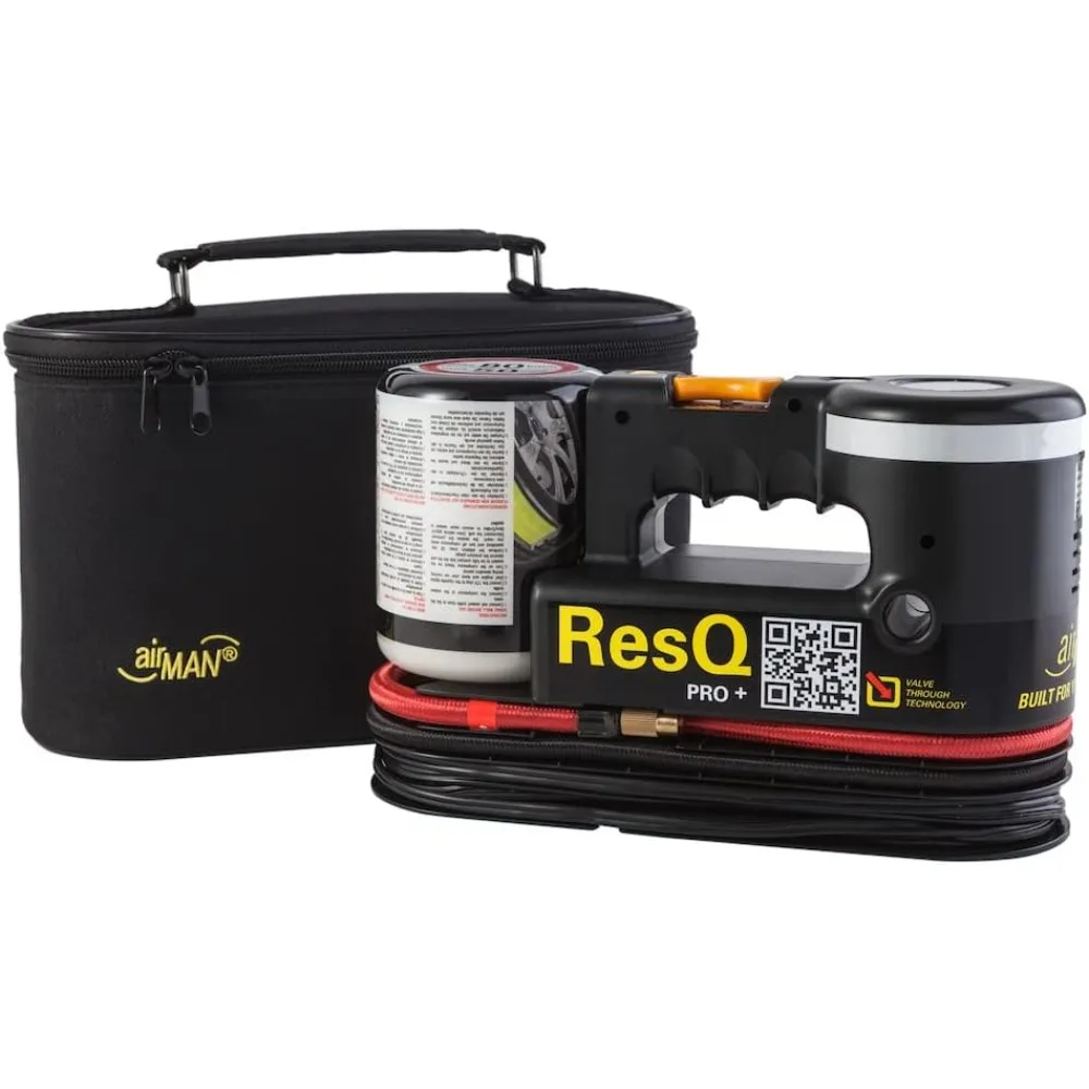 휴대용 12V 타이어 공기 주입기 키트 (LED 라이트 및 친환경 실란트 포함, 비상 타이어 수리용)