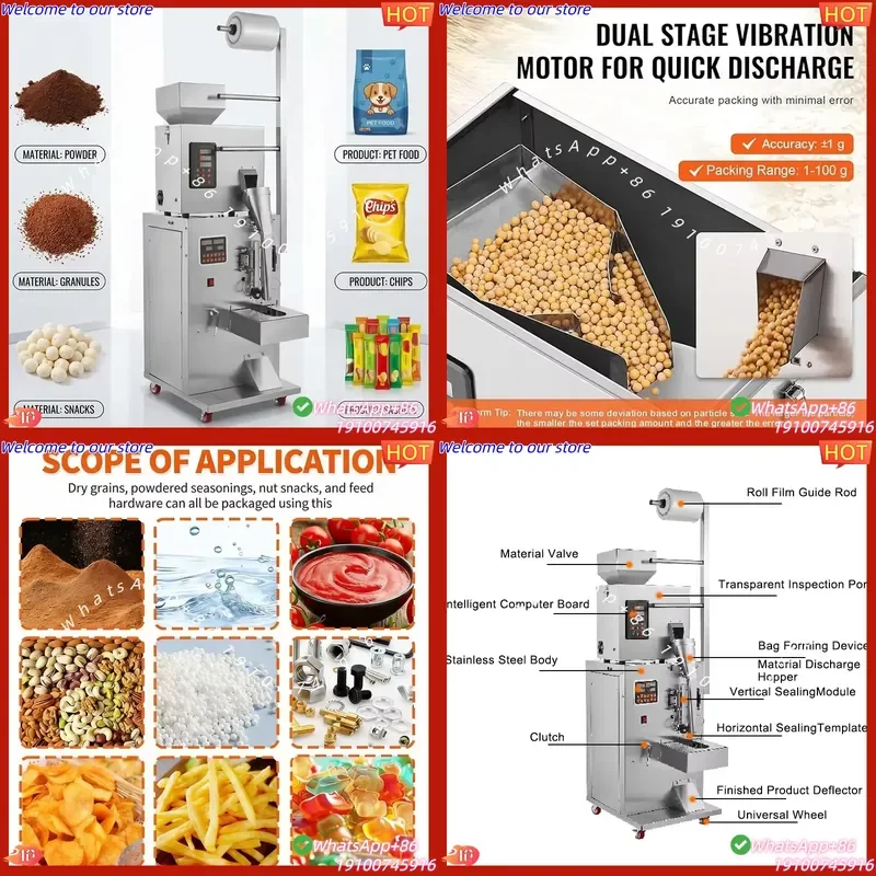 CE Certificate Auto 4 Side Sealing Sachet Oats Packing Machine Stick Pack 3 in 1 Coffee Instant Coffee Packaging Machine