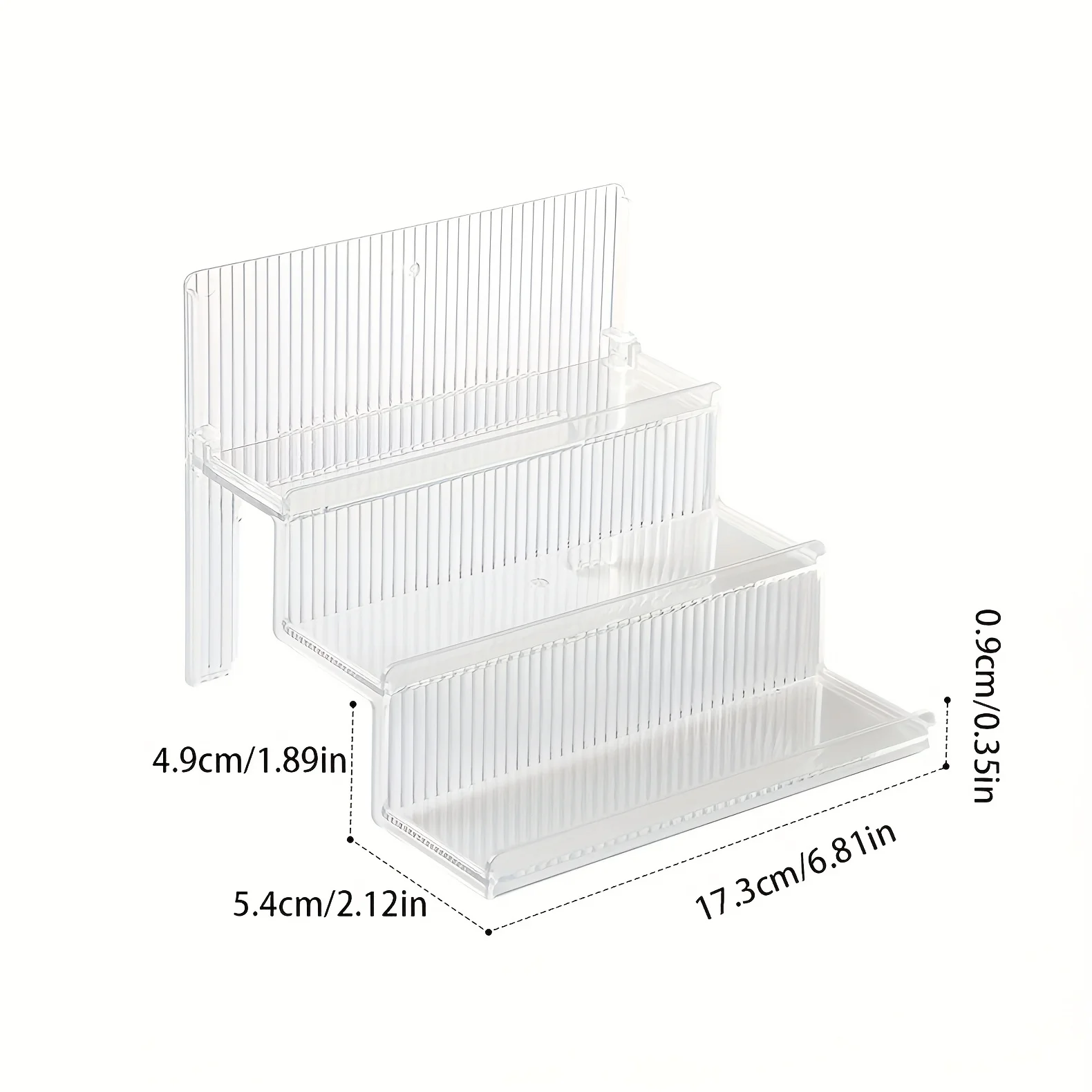 A multi-layer perfume storage rack -transparent layered organizer, suitable for vanity, bathroom, desk - space-saving cosmetics display rack - no assembly needed - simple design, durable plastic, home organization ite