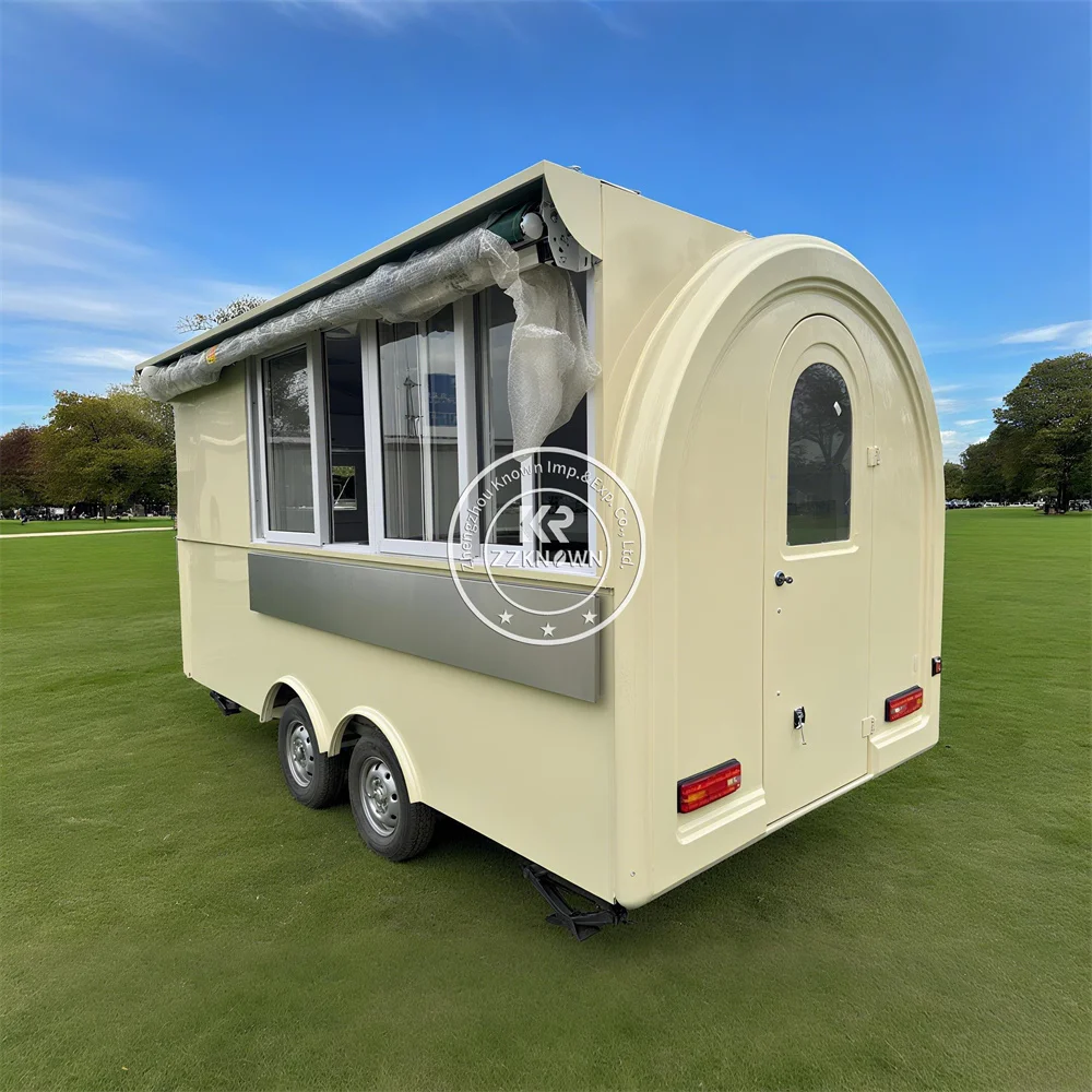 Fast Food Cart Mobile Kitchen Pizza Shawarma Salad Burger Cart Hot Dog Ice Cream Cart Street Fast Food Trailer For Sale - Image 5
