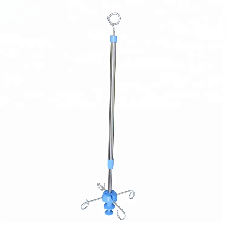 RC-DA9 Stainless Steel Medical Hospital Bed 4 Hooks Ceiling Mounted Pole Drip Stand ISO Certified 1 Year Warranty