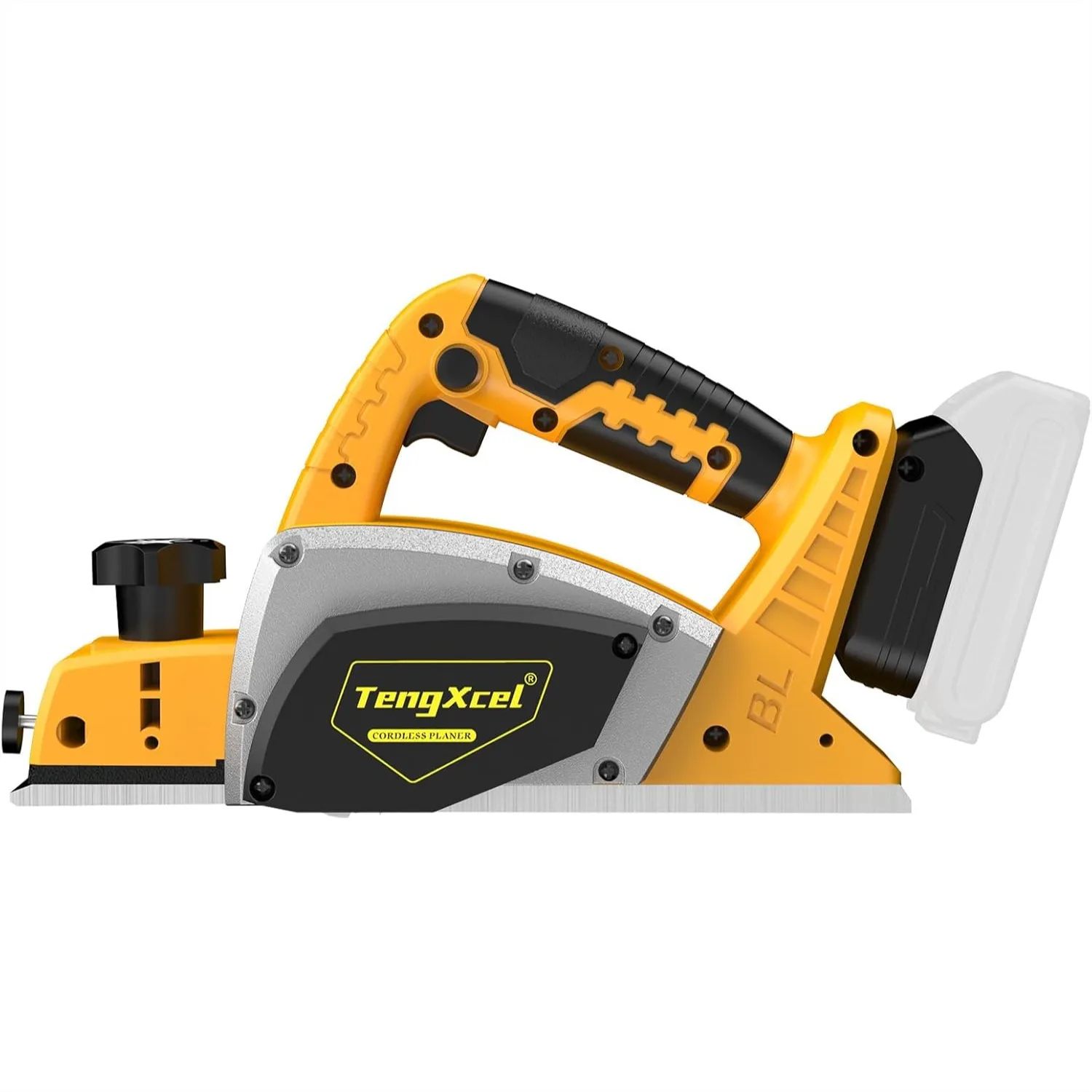 

3-1/4 Inch Cordless Planer for Dewalt 20V MAX Battery, Brushless Motor 30000CPM, 2mm Cut Depth Wood Planer with V-Groove Guide