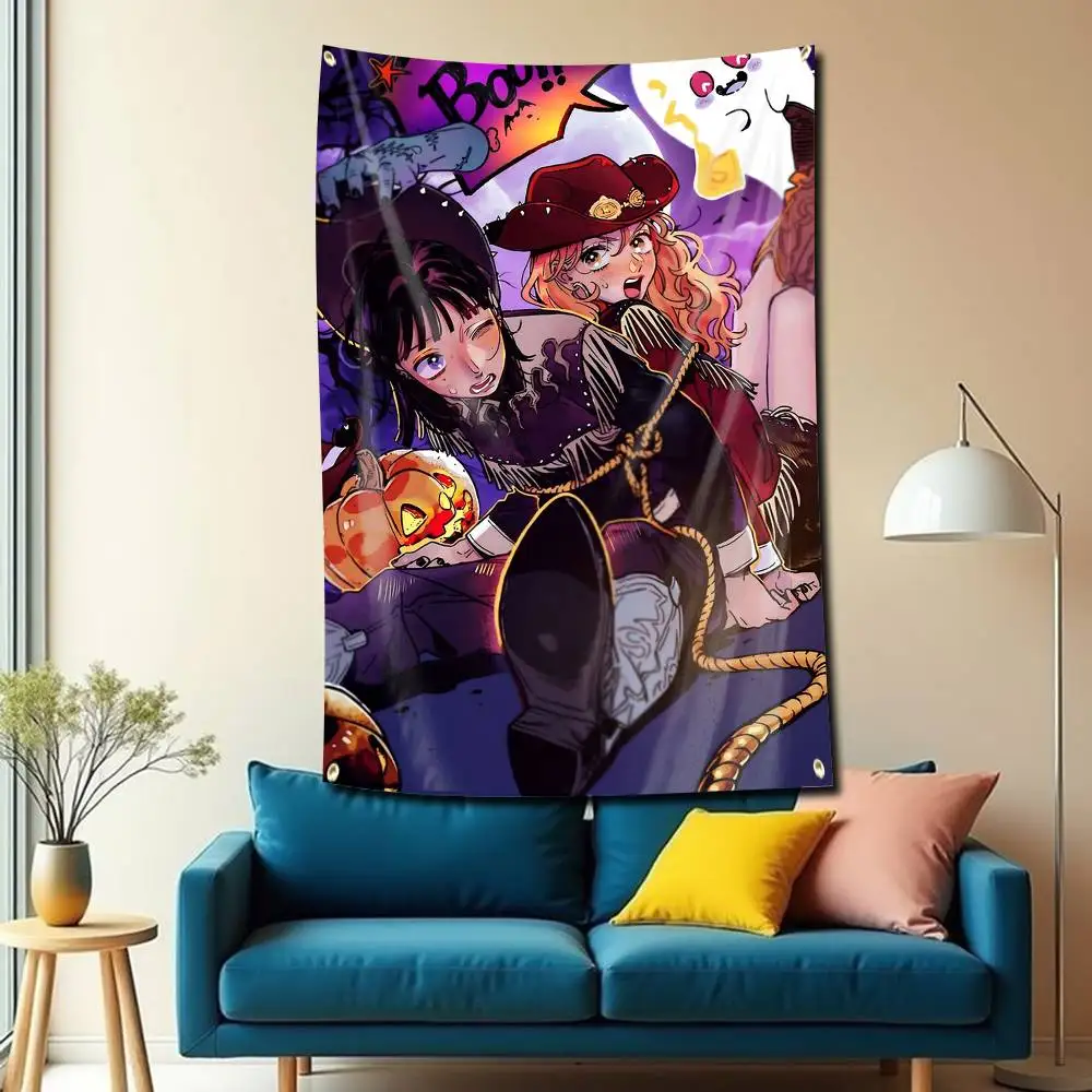 Aya Osawa G-Green Yuri NEW Anime Flag Tapestry Banner for Bedroom Living Room Outdoor Camping Custom Supported