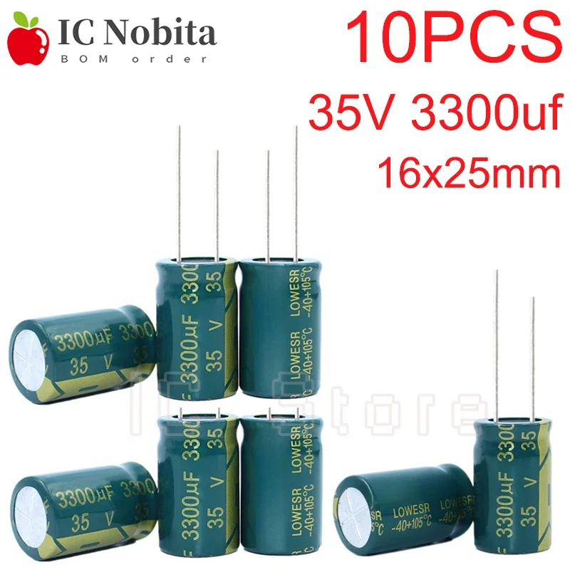 10PCS 35V 3300Uf Ca…