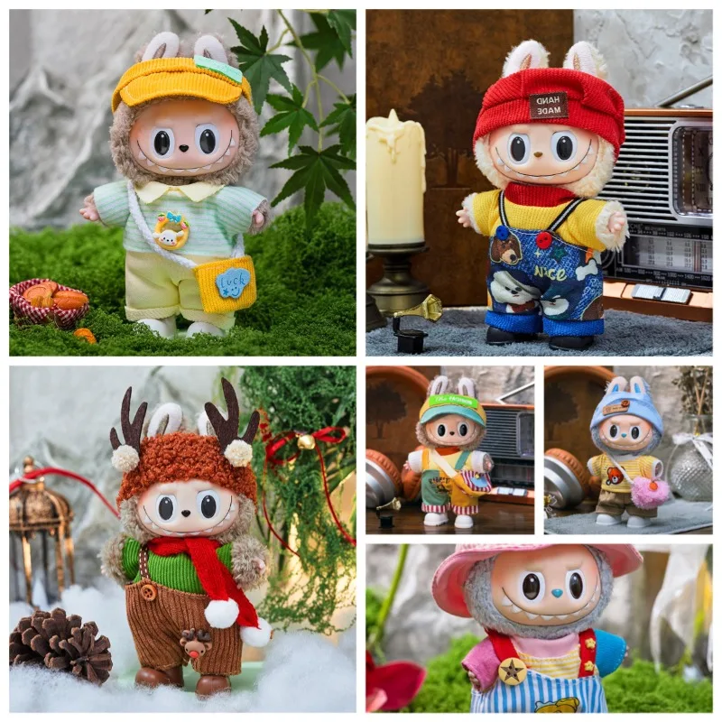 

Only applicable to Labubu doll clothing with hat, backpack, knitted set, Labubu doll clothing, doll accessories, doll gifts