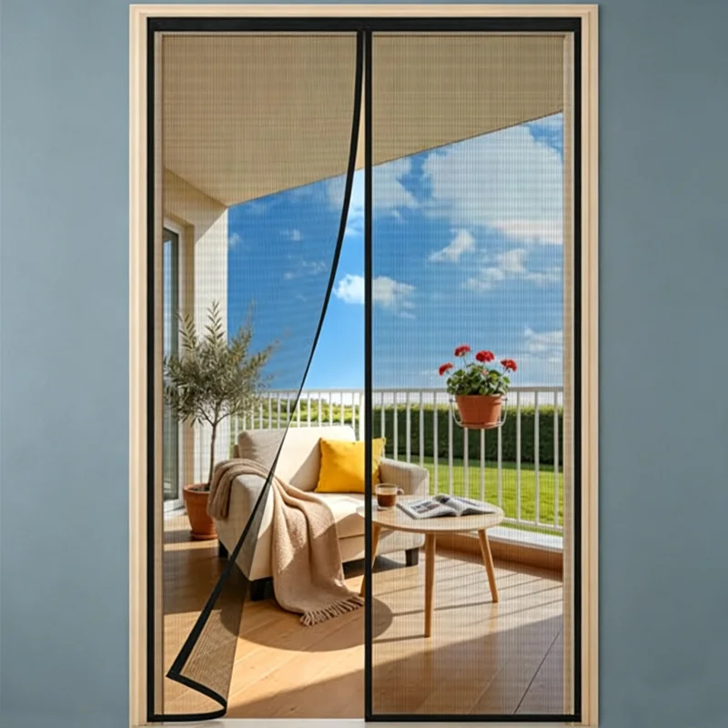 Strong Magnetic Door Screen Window Mosquito Net Invisible Mesh Mosquito Proof Net Curtains Auto Close Fiberglass Custom Size