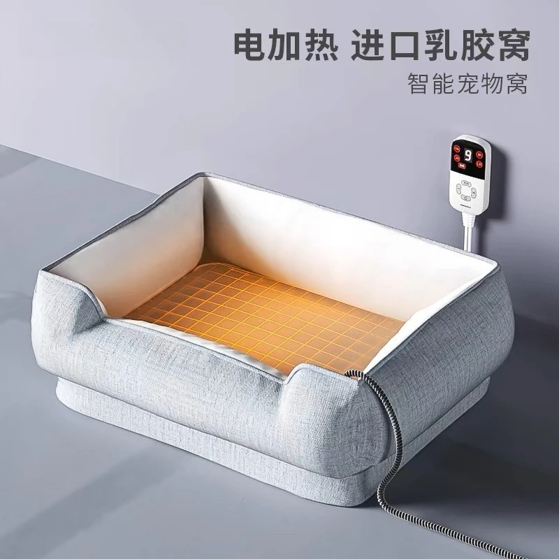 Electric heating, luxury dog kennel, warm in winter, removable and washable, medium-sized small dog and cat kennel, pet bed
