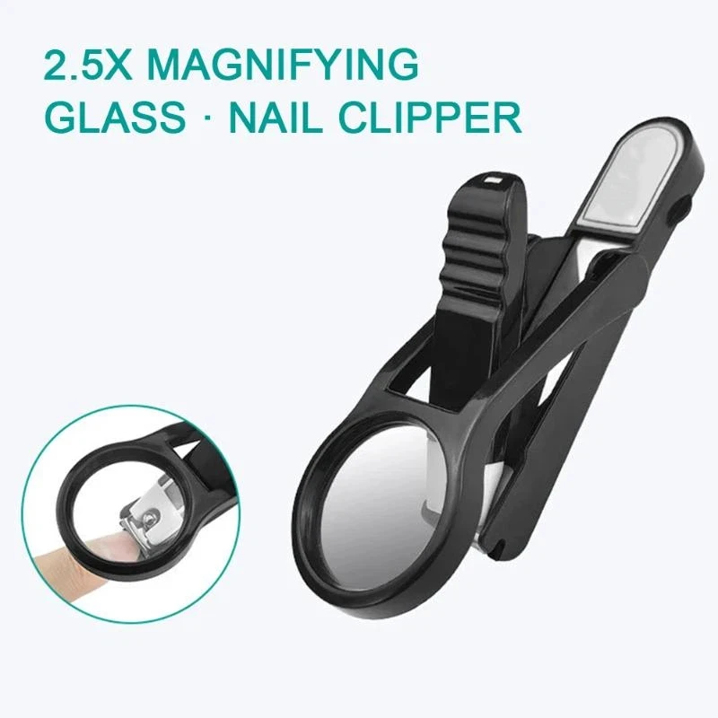 1 Stück Anti-Spritz Nagelknipser mit Präzisionsschnitt und Vergrößerungsglas aus Edelstahl für Senioren – Detail 4