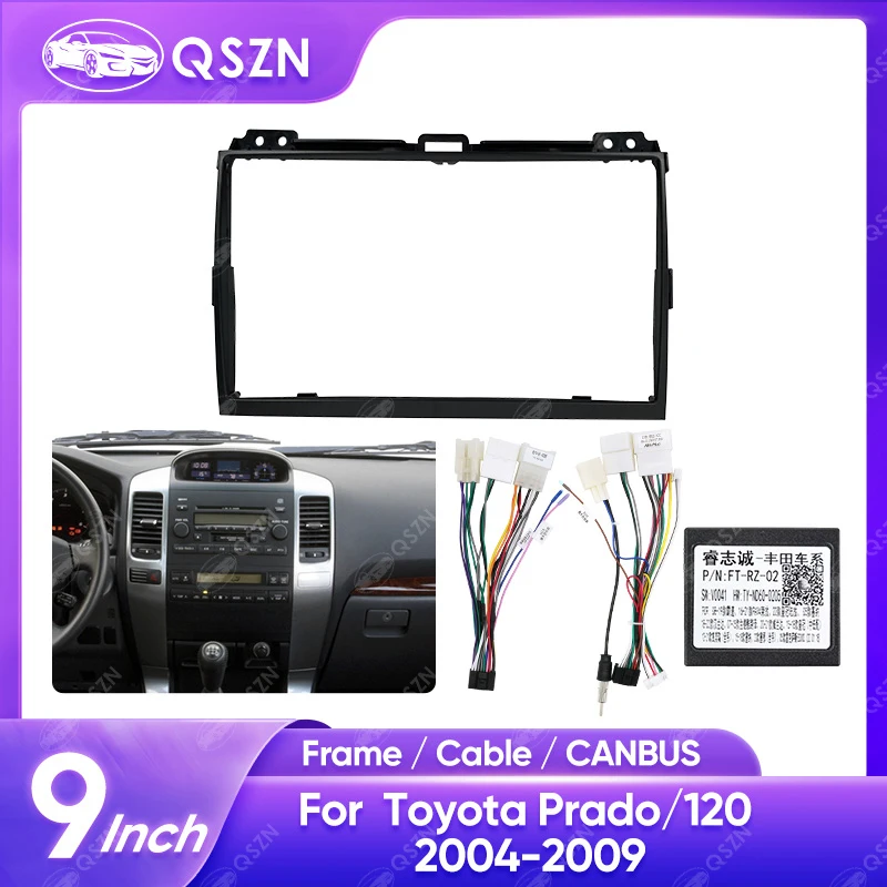 

For TOYOTA PRADO/ 120 2004-2009 9INCH Car Radio Android DVD Stereo Audio Screen CD MP5 GPG Play Navigation Cable Harness Frame