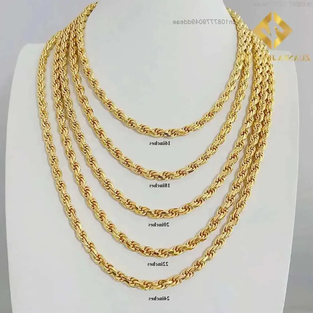 

Men's Italian Heavy Chain 925 Sterling Silver Moissanite Diamond Cut 6mm Width Rope Chain Necklace for Men
