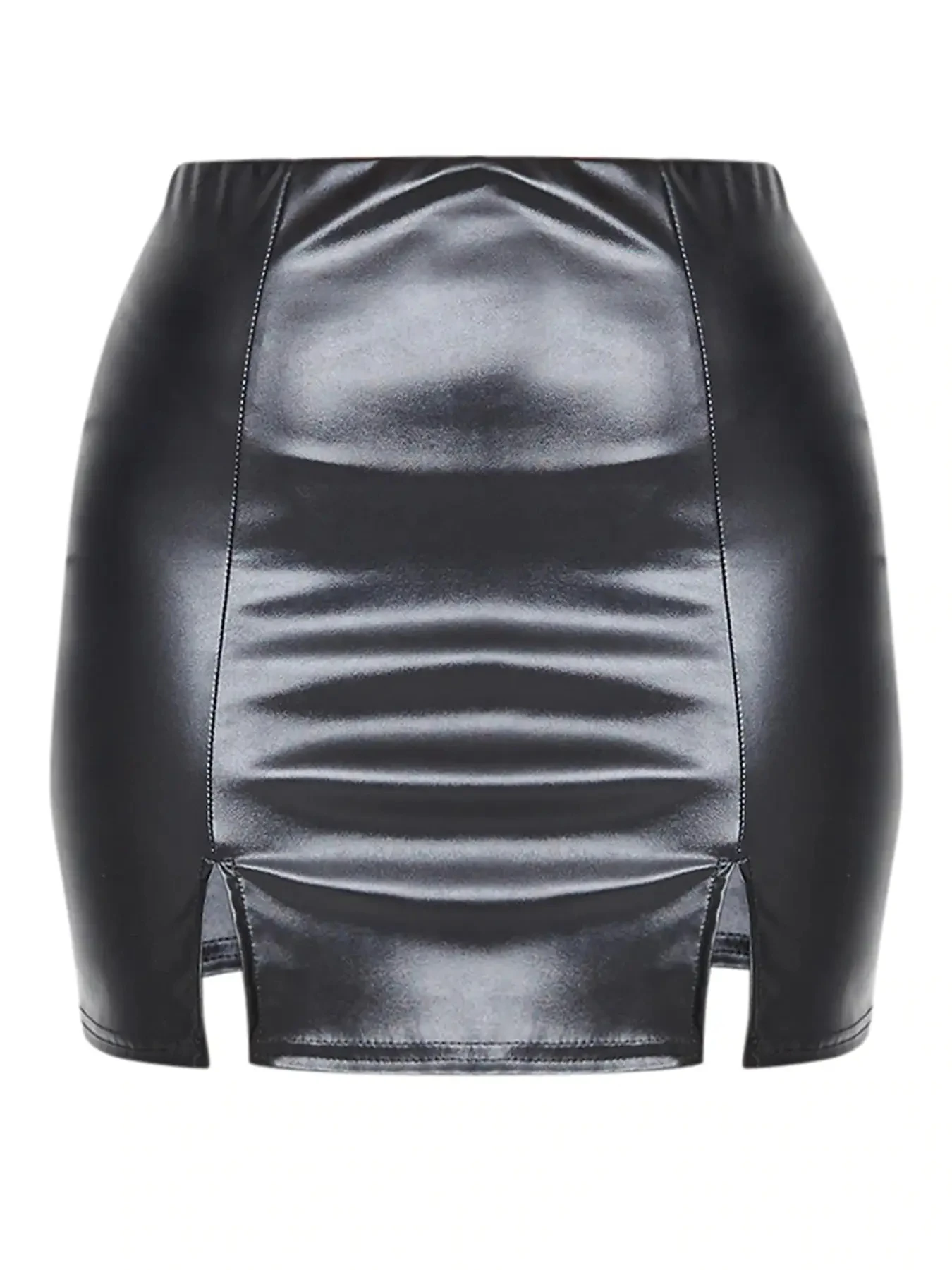 PU leather  slim fit  skirt