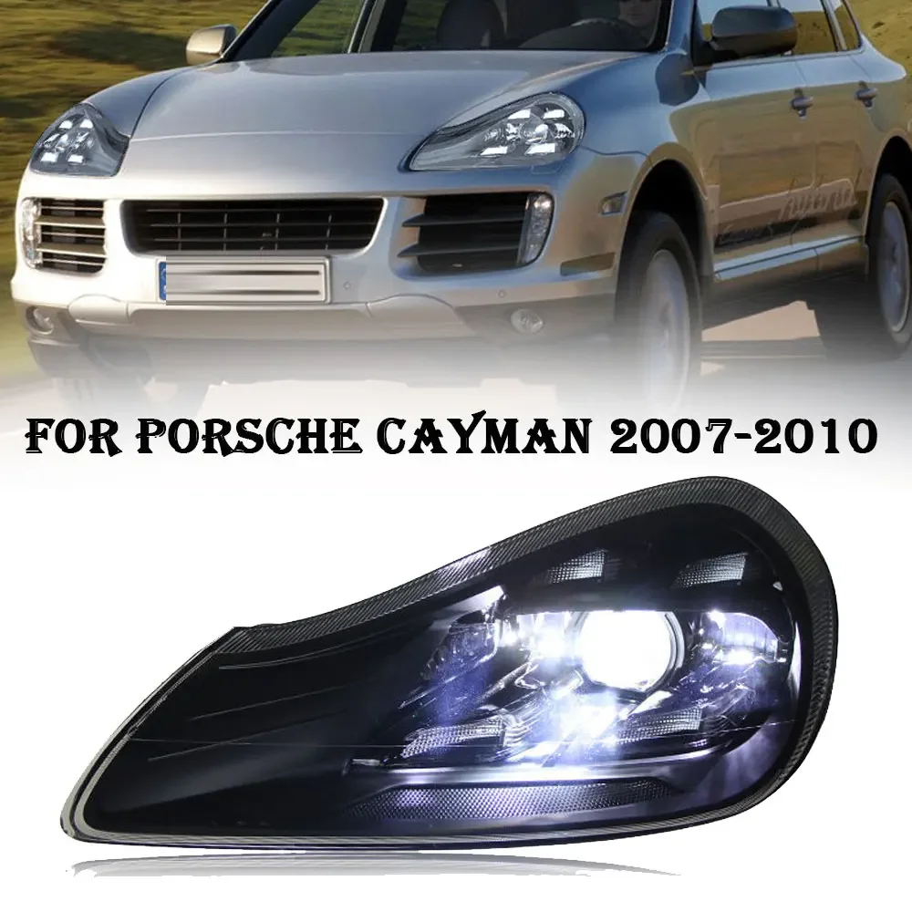 

Фары для Porsche Cayenne 957 2007-2010 Светодиодные фары Обновление светодиодных матричных передних фонарей в сборе и Play