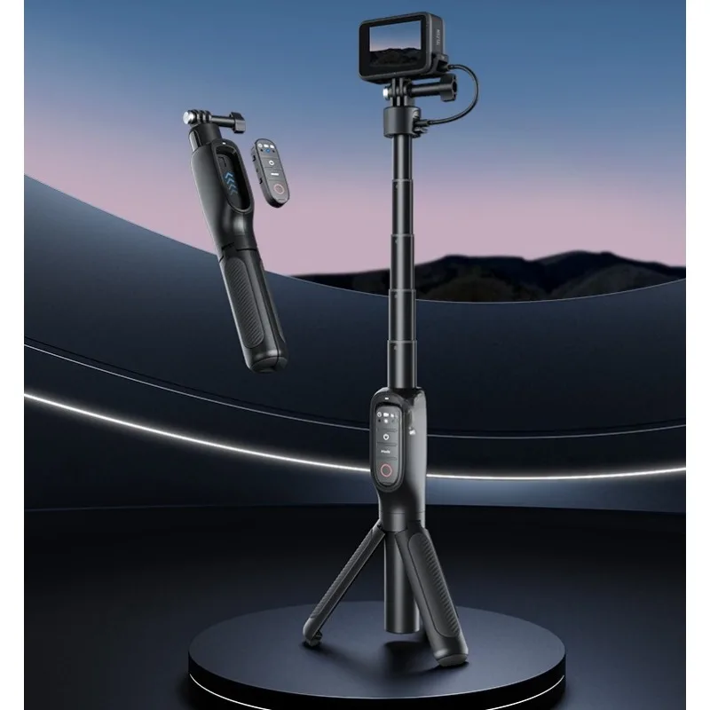 عصا سيلفي ثلاثية القوائم للتحكم عن بعد بتقنية البلوتوث مع وظيفة الشحن وملحقات الأدوات اليدوية