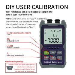 4 in 1 Optical Power Meter fc Port Tester VFL5km 15km 30km Gigabit Fiber Meter Power Meter Fiber Optic Free Shipping