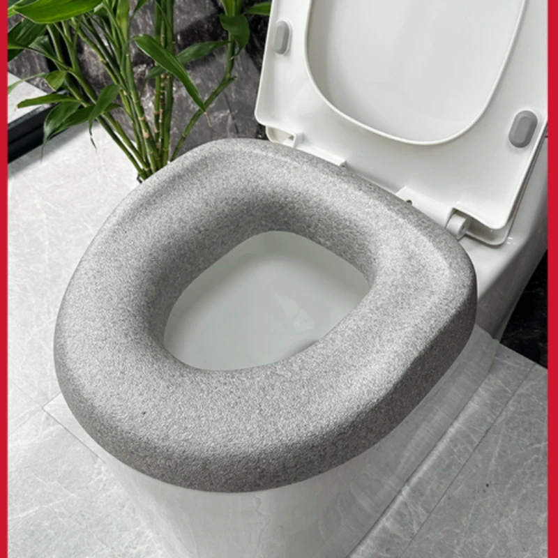 Toilet sofa cushion for the elderly in all seasons, heightened and thickened toilet seat, soft and waterproof toilet cover