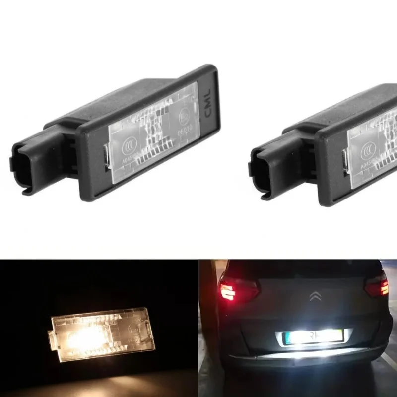

A Pair Rear License Plate Lights LED Plate Lamp For Peugeot 106 207 308 30 08 407 508 Citroen C2 C3 C4 C5 C6 C8 Indicator Lights