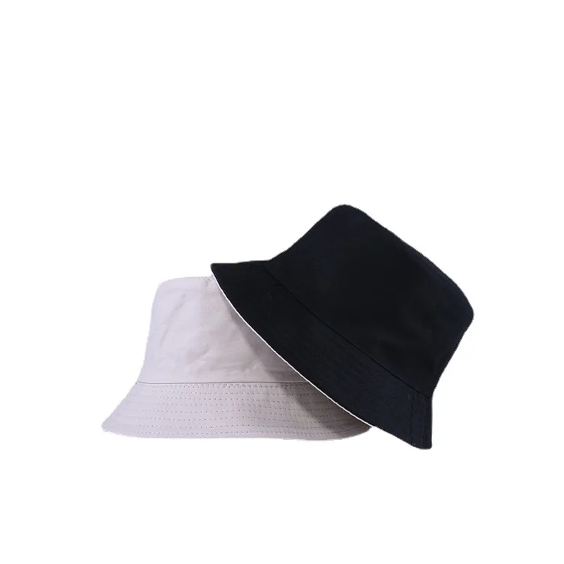 Reversible Cotton Bucket Hat Two Side Wear Unisex Simple Bob Cap Hip Hop Gorros Men Women Panama Cap Beach Fishing Boonie Sunhat