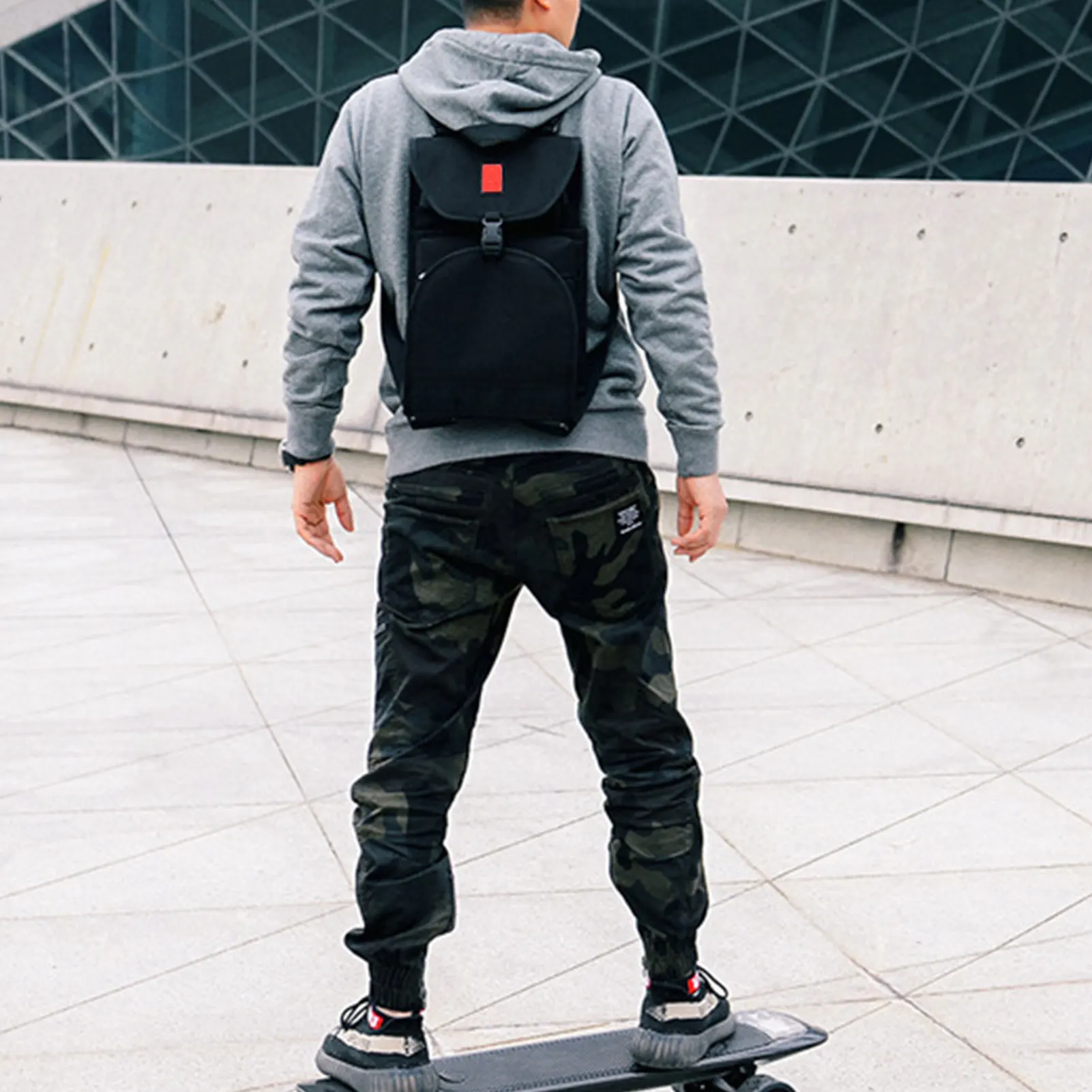 Bolsas de almacenamiento de monopatín Regular, mochila de Longboard con diseño de pegatina mágica, bolsas de monopatín plegables para hombres