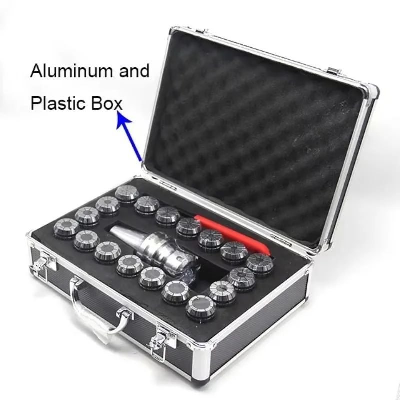 High Precision BT40 ER32 CNC Milling Machine Tools 18pcs ER Clamping Collet Spring Set 3mm-20mm Tool Holder with High Accuracy view 3
