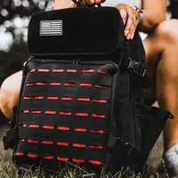 Mochila impermeable de 25L/50L con 2 portabotellas, mochila para gimnasio, viajes al aire libre, senderismo, pesca, senderismo, bolsa para ordenador portátil de 13 pulgadas