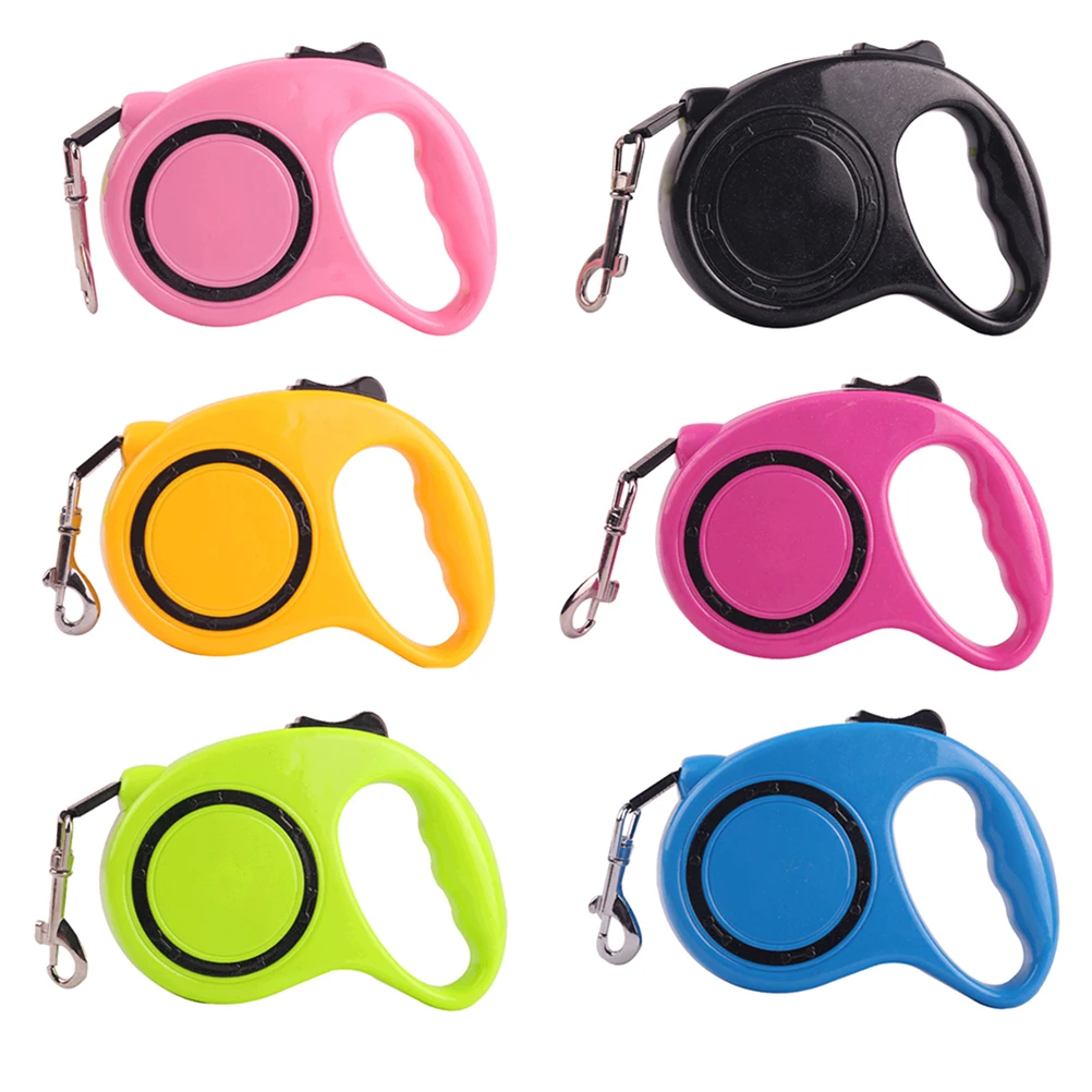 

5M Automatic Retractable Dog Leash Braking -Handed Stop Retractable Pet Lead Large Handle Easy Grip