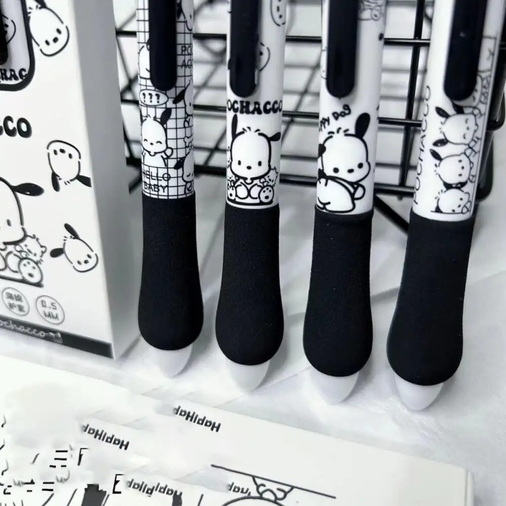4pcs Sanrio Pochacco Gel Pen Set Cute Cartoon Press A Gel Pen Quick-drying 0.5 Ballpoint Pens Stationery Students Supplies image 4