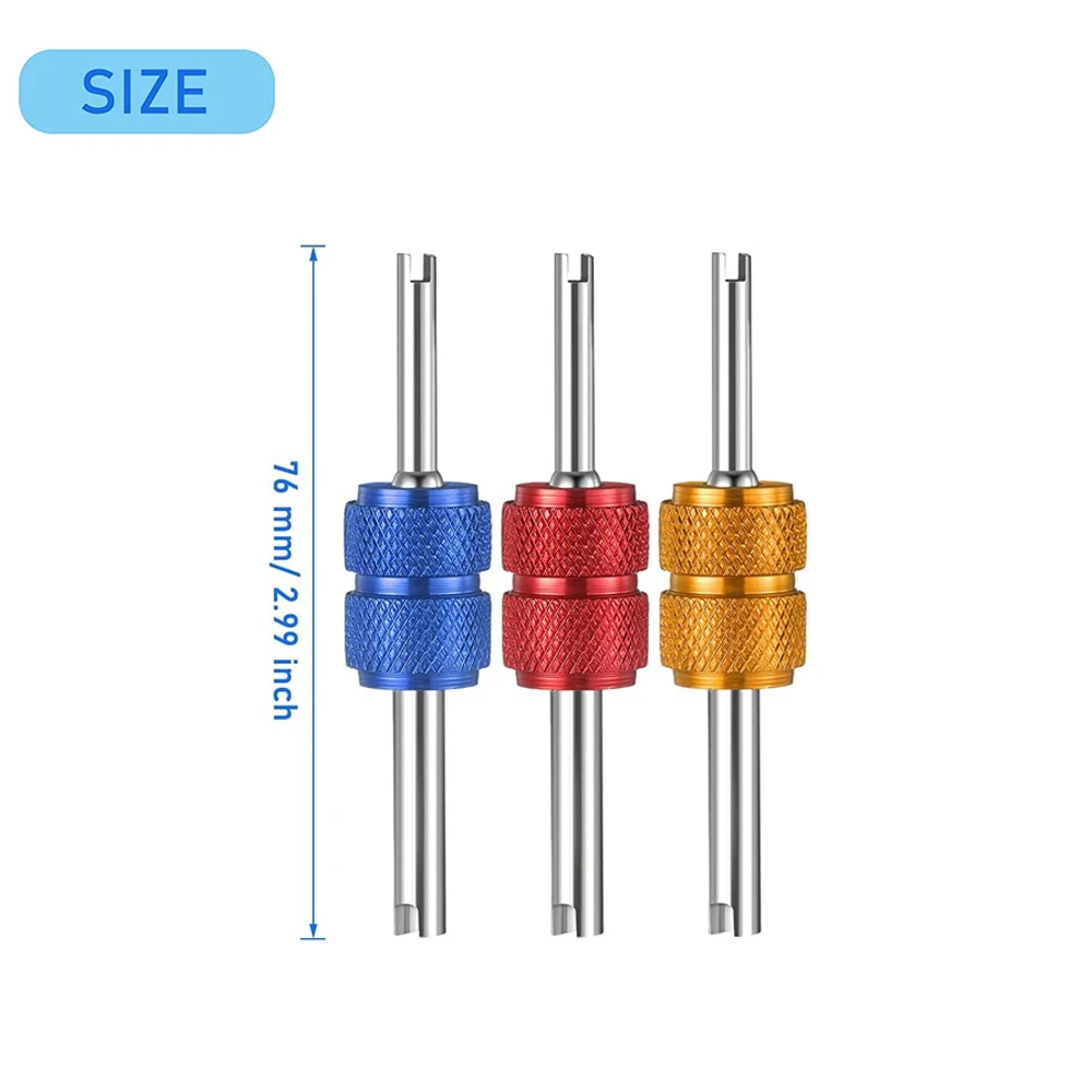 1Pcs Valve Core Removal Tool- Double Heads Tire A/C Systems Schrader Valve Stem Core Remover Tools,Tire Repair Tools