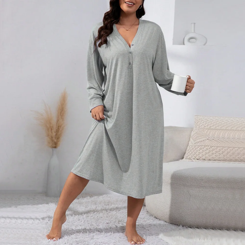 Robe Simple grande taille pour femmes, mode automne et hiver, confortable, décontractée, ample, mi-longue, jupe élégante, décontractée, Y2k