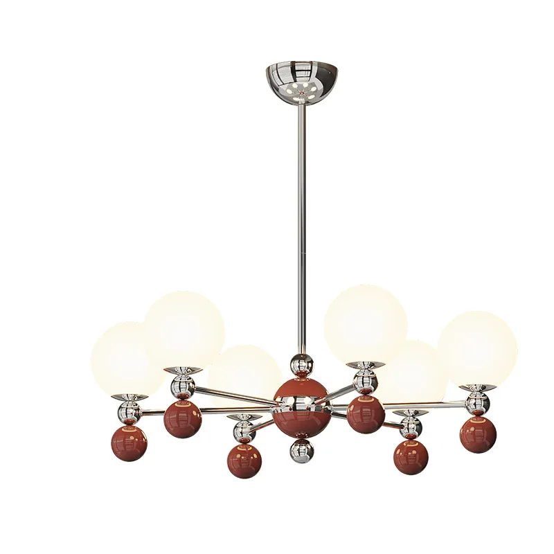 

Full spectrum living room chandelier, French cream wind eye protection living room main light, wabi-sabi wind room bedroom