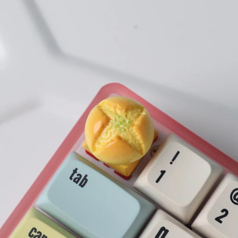 Super restored fruit buns  egg yolk crisp  personalized peripherals  handmade three-dimensional keycaps  creative customizat