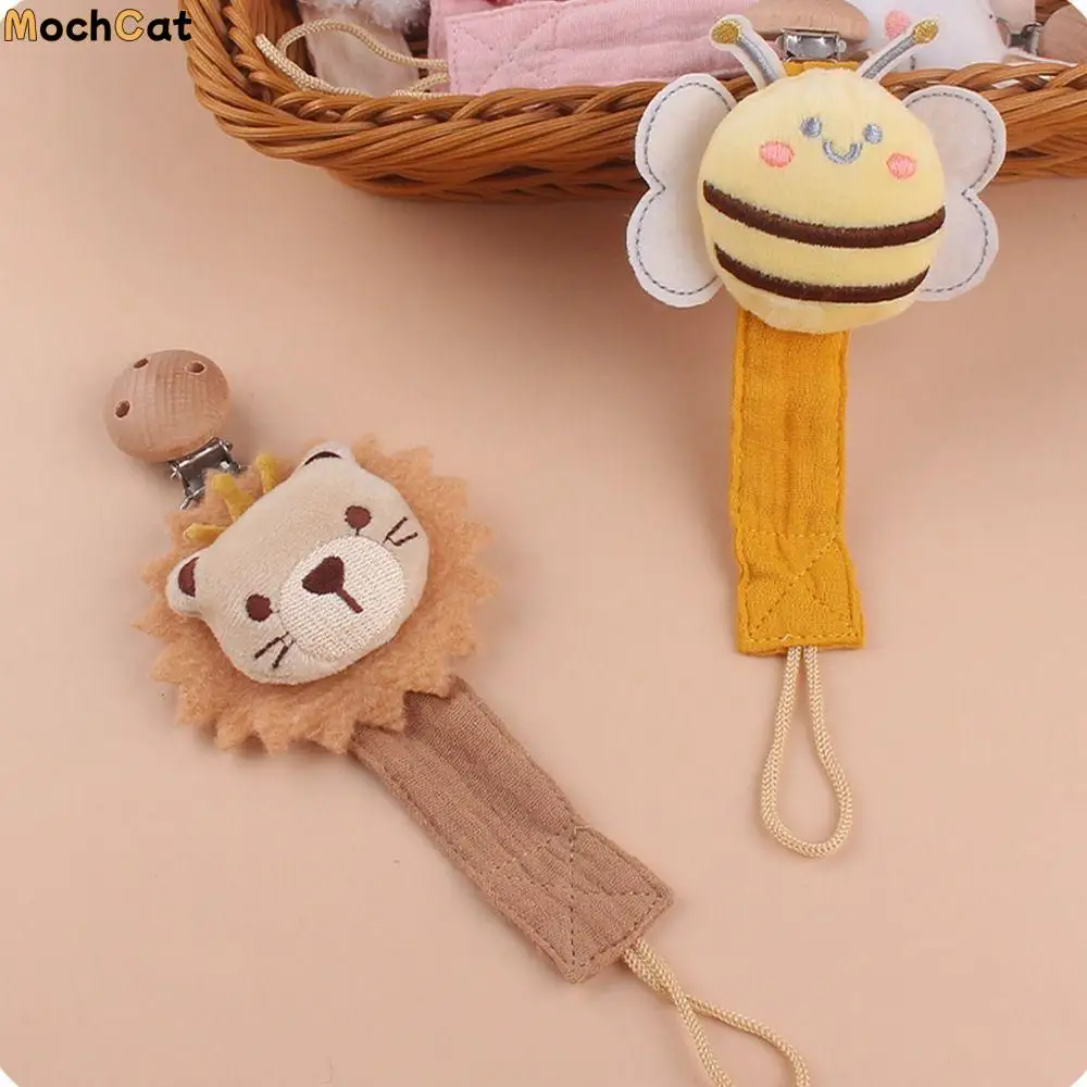 

Animal Cartoon Baby Pacifier Chain Linen Cotton Adjustable Soother Holder Teether Toys Straps Dummy Clips Nipple Holder Clips