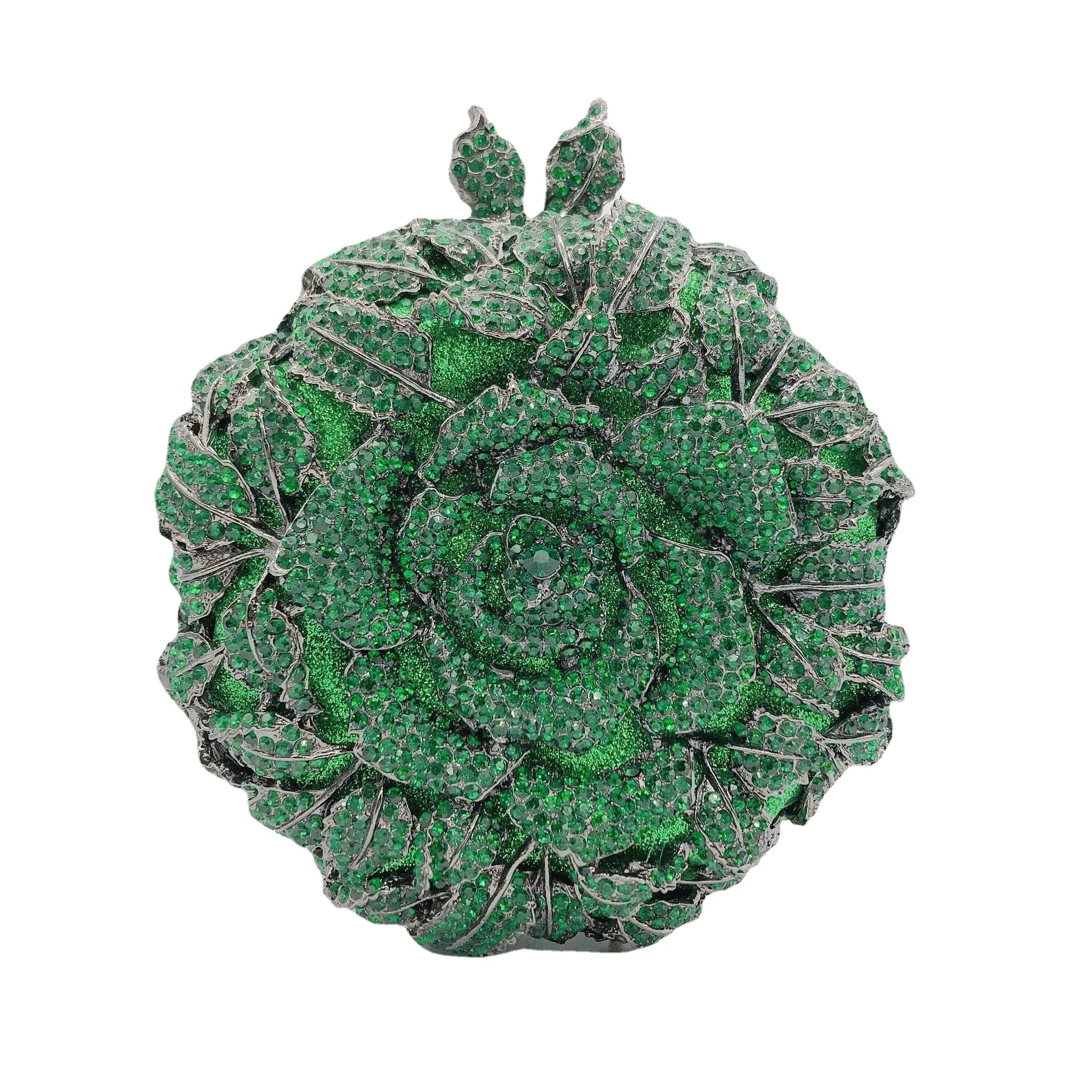 

Diamond Dinner Bag Cosmetic Bag Flower Diamond Banquet Dress Hand Chain Small Round Bag Multifunctional Cosmetic Organizer Pouch