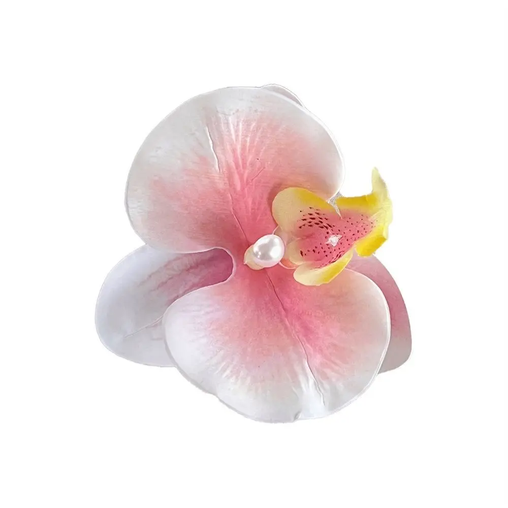 Cute Cloth Flower Hair Clip Butterfly Orchid Korean Style Orchid Flower Hairpin Bohemian Style Pearl Girl Hair Clip Beach