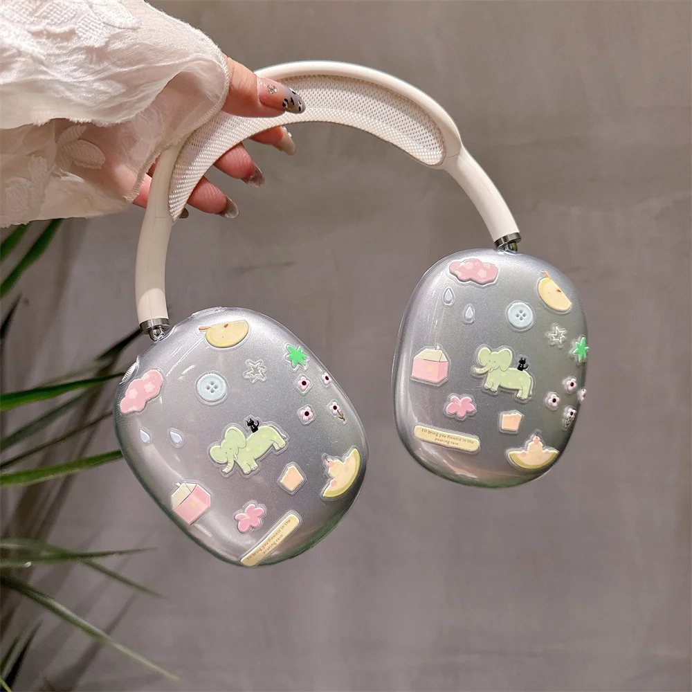 

Cute Dessert bear animal Earphone case protective cover for Apple Airpods Max Clean Funda Apple Headphone Airpods Max Cover Capa