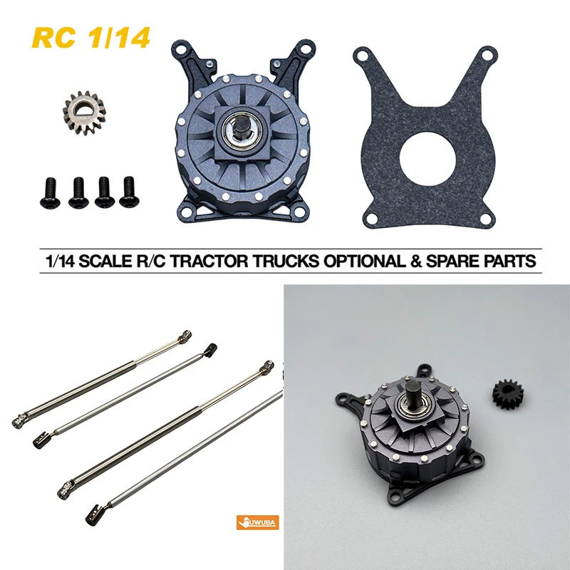 RC Gearbox Planetary Reducer Torque Enhancer And CVD Shaft For Tamiya 1/14 RC Dump Truck Tipper Trailer Crawler TRX4 SCX10