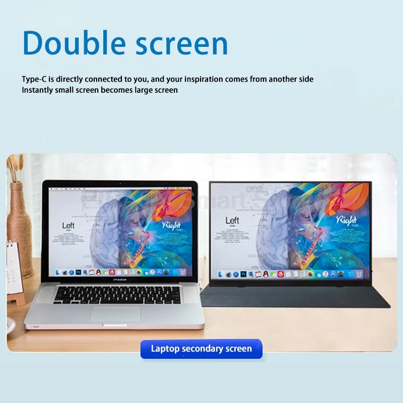 15.6 인치 IPS 휴대용 모니터 1080P PC 보조 화면 PS5 스위치 호스트 외부 확장 화면 100% SRGB 60Hz 새로 고침 속도