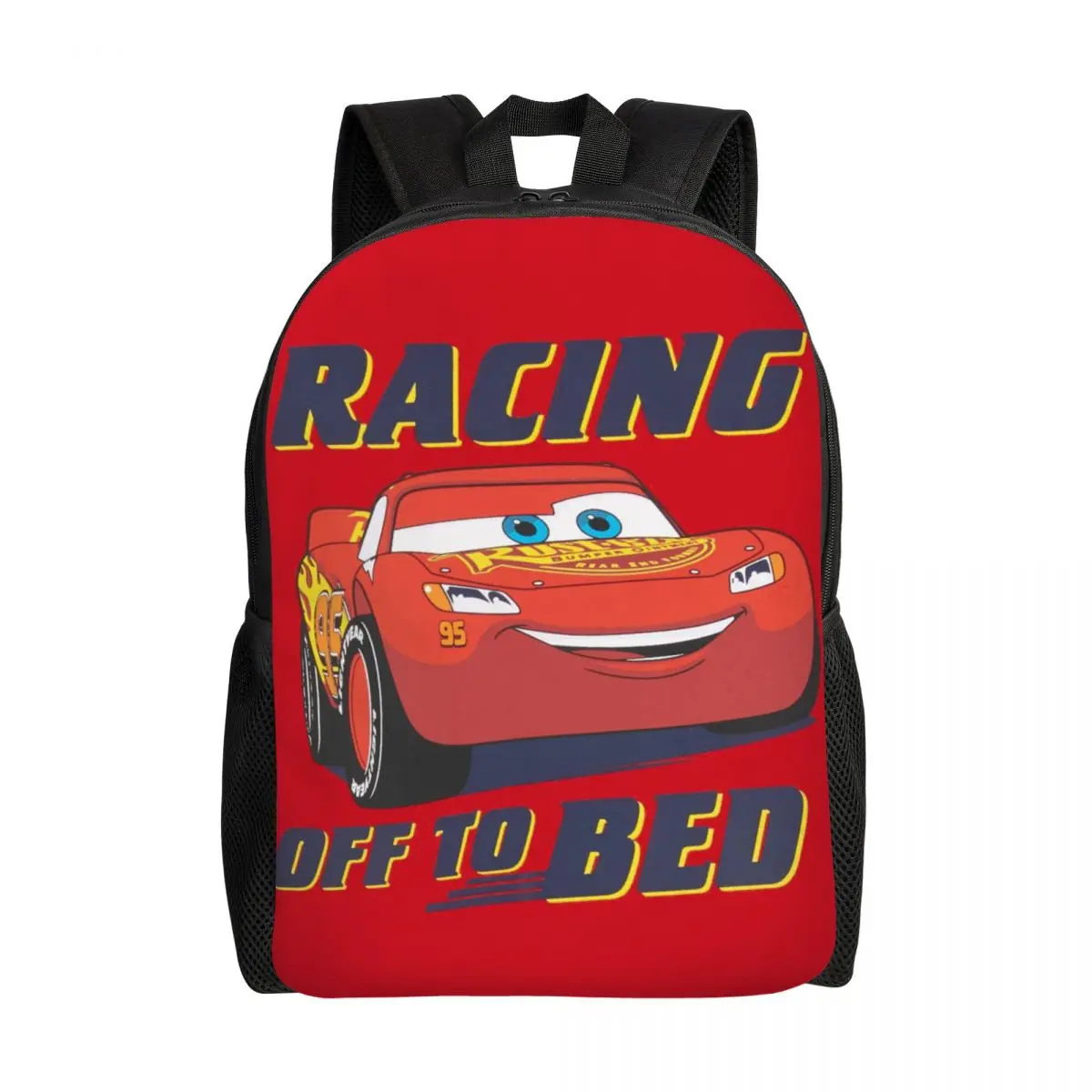 

Пользовательские рюкзаки Lightning McQueen для женщин и мужчин, водонепроницаемые школьные сумки для автомобилей, сумки для книг с принтом