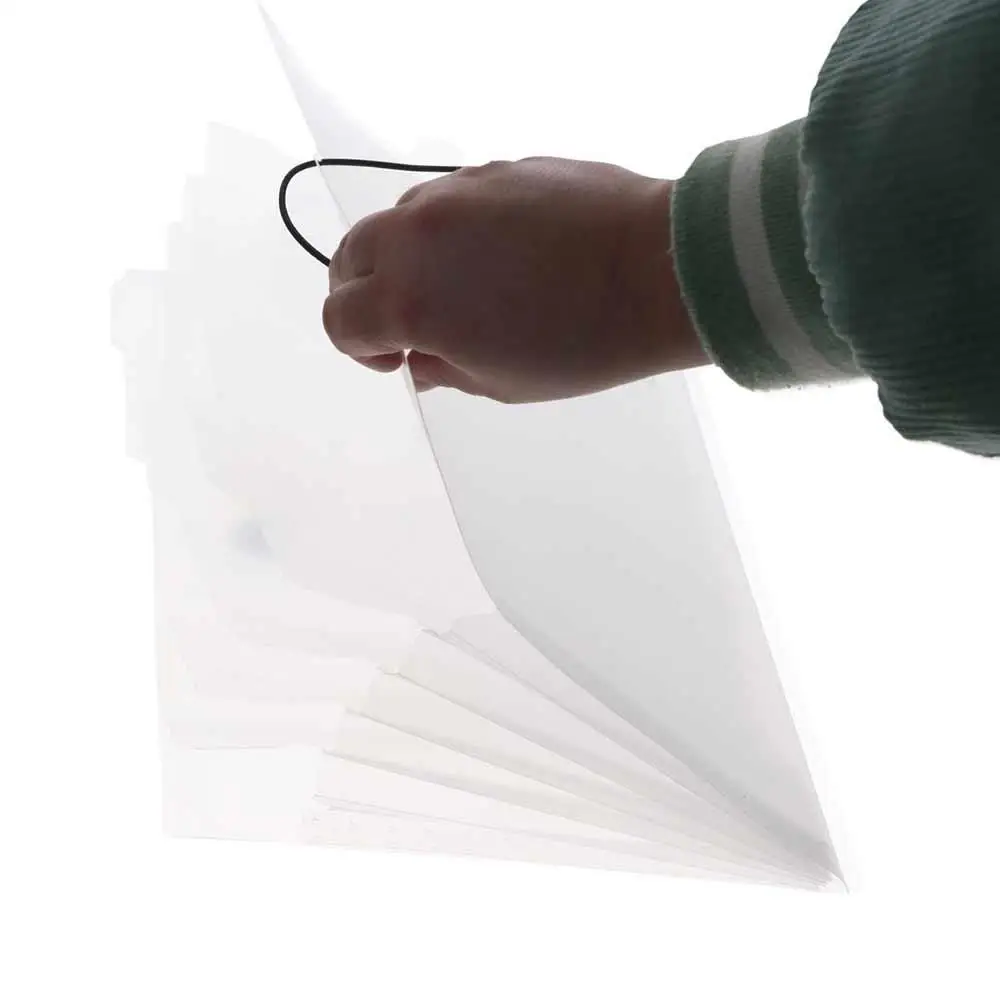 다층 확장 폴더 A4 오르간 가방 대용량 파일 정리함 A4 파일 폴더 반투명 방진 청사진