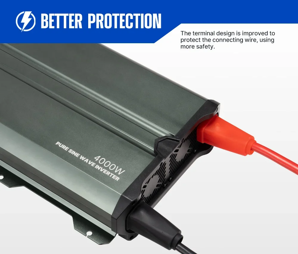 

Прожектор ATEM POWER Чистая синусоида Инвертор 4000 Вт постоянного тока 12 В 24 В в переменный ток 220 В Автономный источник питания Преобразователь мощности для кемпинга на колесах