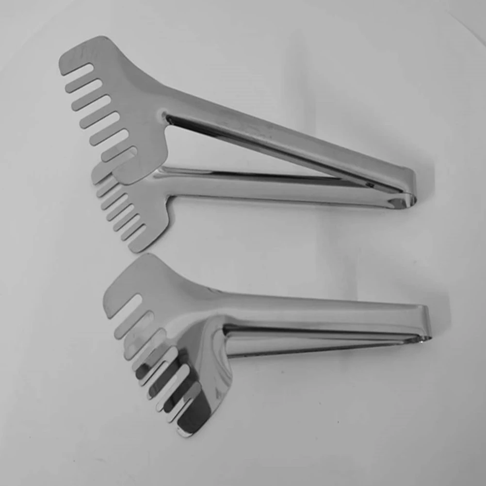 

Stainless Steel Salad Tongs 9 Inch Comb Shaped Pasta Serving Kitchen Tool Food Gripper Metal Kitchen Utensils Catering Buffet