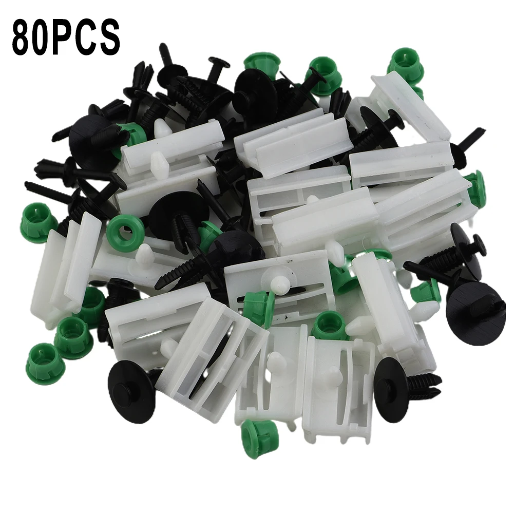 

Fastener Clamp Fixed Clip Sill Skirt Vehicle 80pcs Accessories Moulding Panel Replacement Rocker Side New Practical