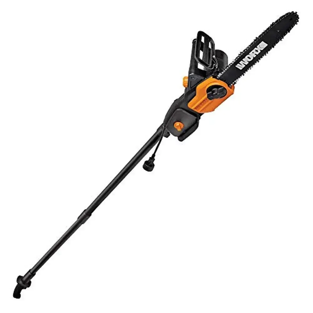 

8 Amp Electric Pole Saw 10" Chainsaw with Auto Chain Lubrication Compact and Lightweight Design Easy Tool-Less Installation