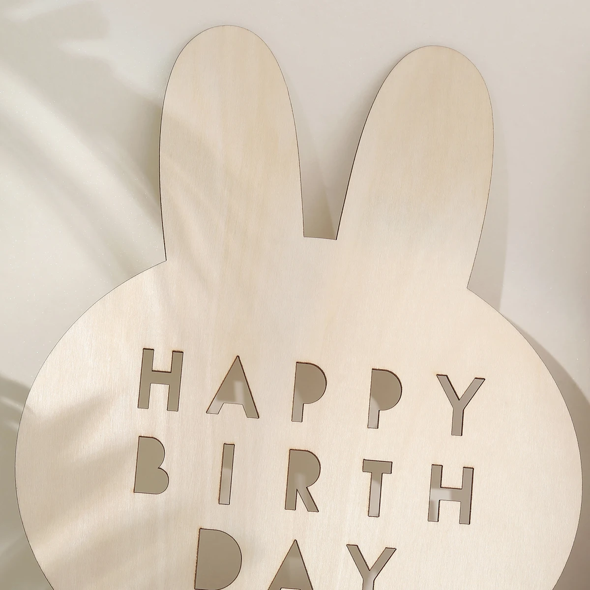 1PC Happy birthday rabbit wooden ornaments birthday party scene decoration layout